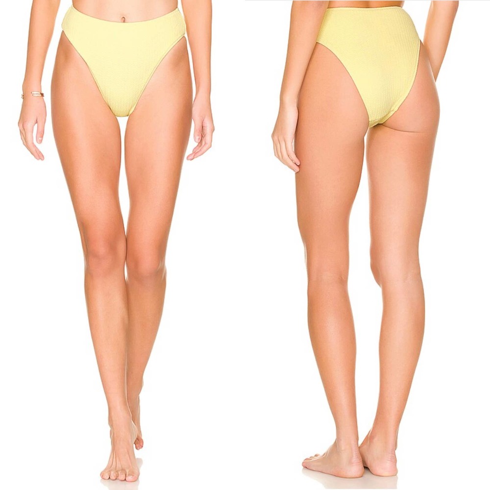 NWT Seafolly Sea Dive High Rise Bikini Bottoms in Limelight Size US 6